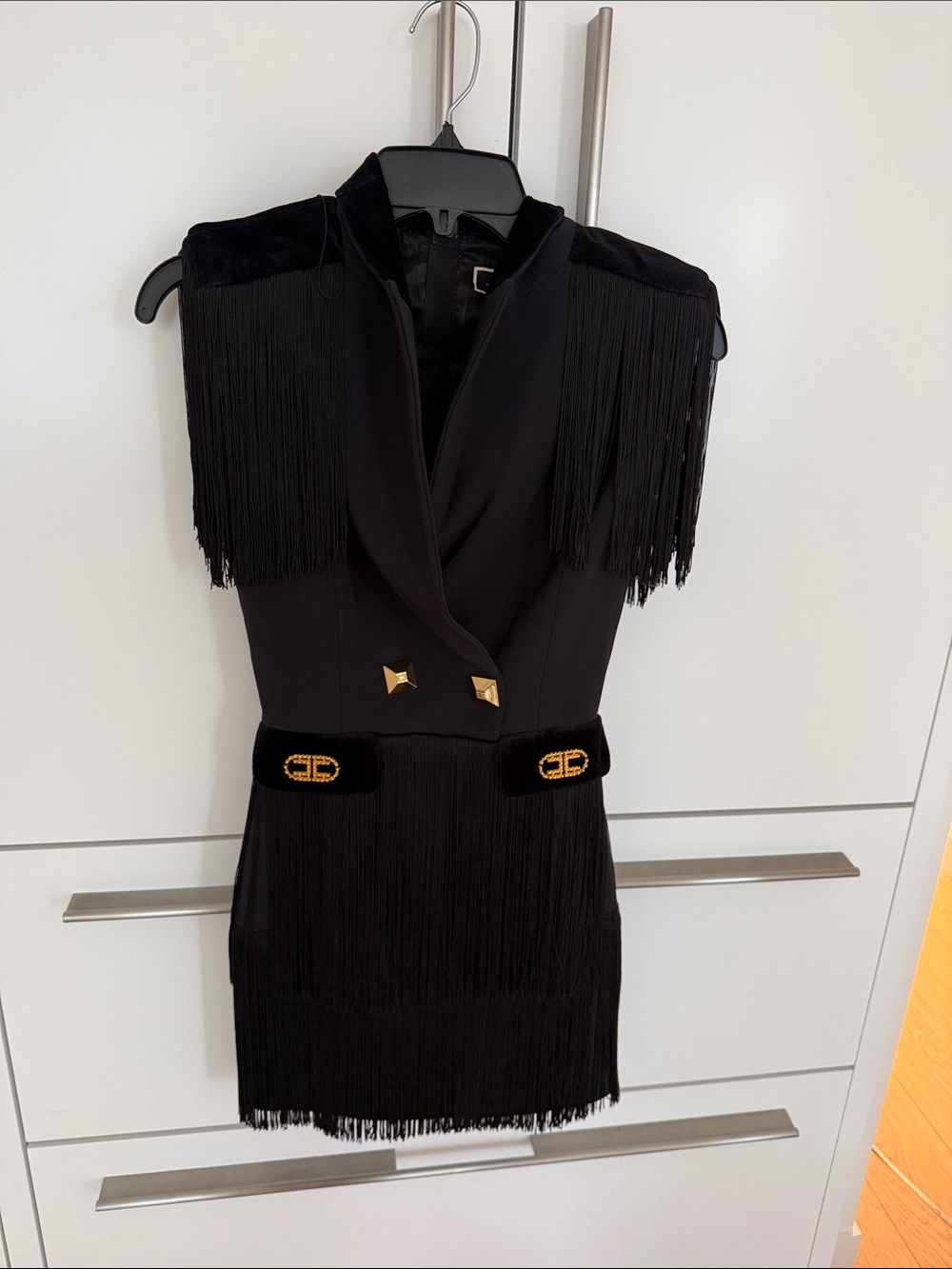 Elisabetta franchi tassel abito donna dress
